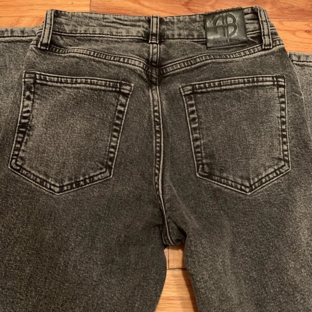 Anine Bing Frida Jeans Size 26 Charcoal Gray - Picture 3 of 7